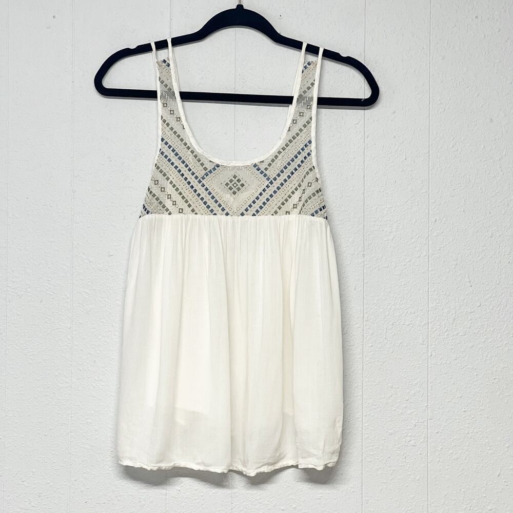 Aeropostale Babydoll Top Womens Small Y2K Retro Flowy Boho Chic Beachy Coastal